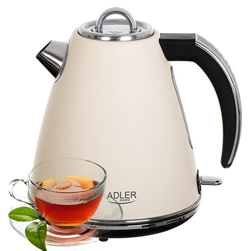 Klasická elektrická kanvica Adler krémová 1,5 L STRIX